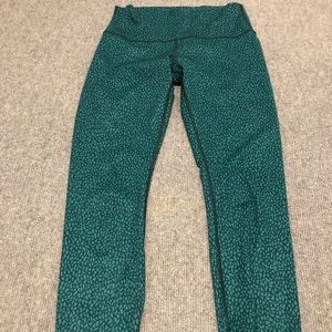 Lululemon wunder under high rise legging green 8